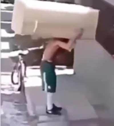 Guess he is used to it...
