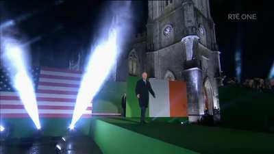 Joe Biden's WWE entrance last night