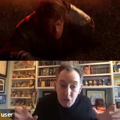 Tom Kenny and Bill Fagerbakke dubs Obi Wan and Anakin scene