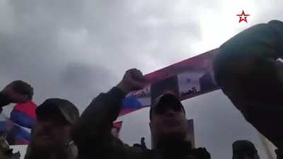 The Russian Defense Ministry’s TV channel just shared this footage of Syrian combatants ready to “volu<wbr>nteer<wbr>” in Ukraine. (Putin moments ago endorsed such deployments, claiming that the West is openly sending mercenaries.)