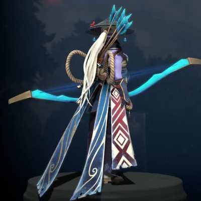 Drow set inspired by kyudo and samurai