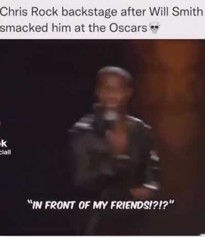 Chris Rock backstage after Will Smith smacked him