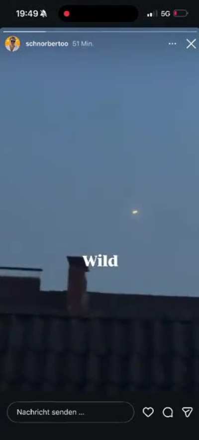 A comet I have seen over Germany today