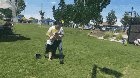 Dad shelters kid from flying porta potty