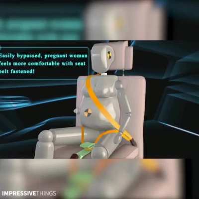 A seatbelts attachment for pregnant women.