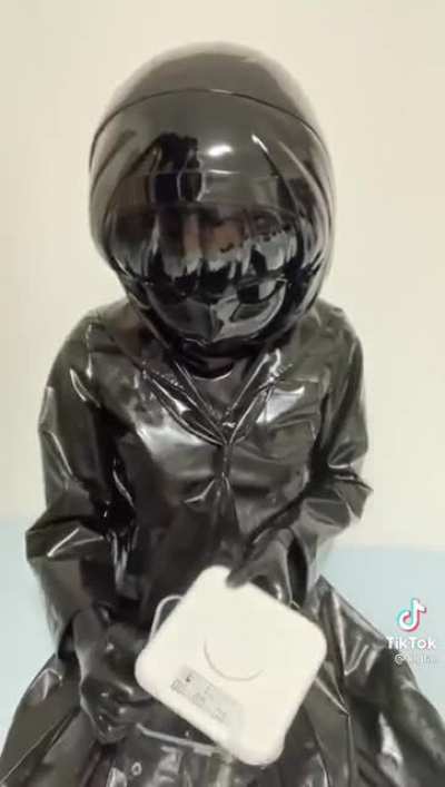 Stuck in full body latex for a day