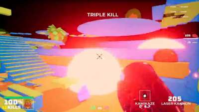 Online shooter where the map is a fractal