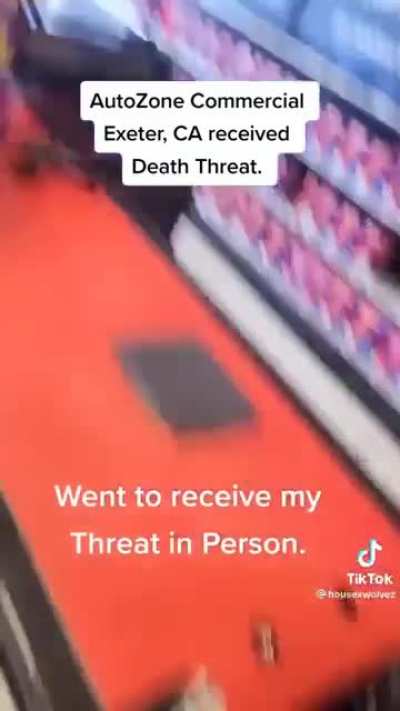 guy calls autozone manager a whore, she responds with death threat in return