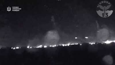 Footage of Ukrainian naval drone attacks in the Kerch area in Crimea, two Russian KS-701 