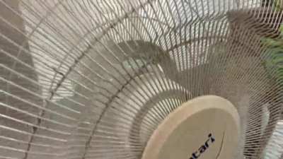 Hatari Industrial Standing Fan at a Cafe In Hue Vietnam.