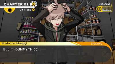 Makoto tries to sneak around Hope's Peak