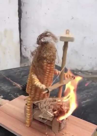 Corns cooking itself