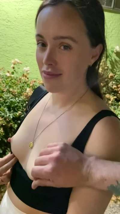A lil public grope is a date night tradition now 🥰 [GIF]