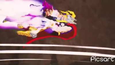 Vegeta Vs Thor but Vegeta is a little bit too defensive.