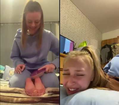 Misty tickles her sister Miley