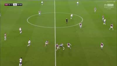 Tanguy Ndombele with a great piece of skill vs. Aston Villa