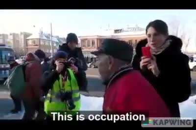 This old Russian colonel has more courage than Russias entire army. Russian imperialism has brought only death and destruction wherever they went.