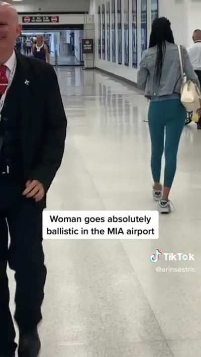Woman snaps in Airport