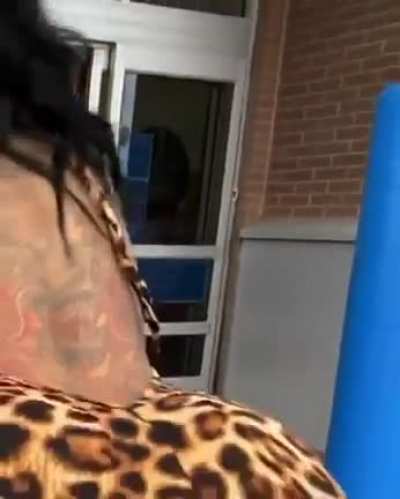 Twerking in front of Walmart and people