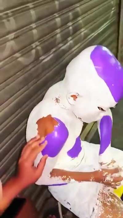 When latex paint cost less than a Frieza costume... Sheesh...