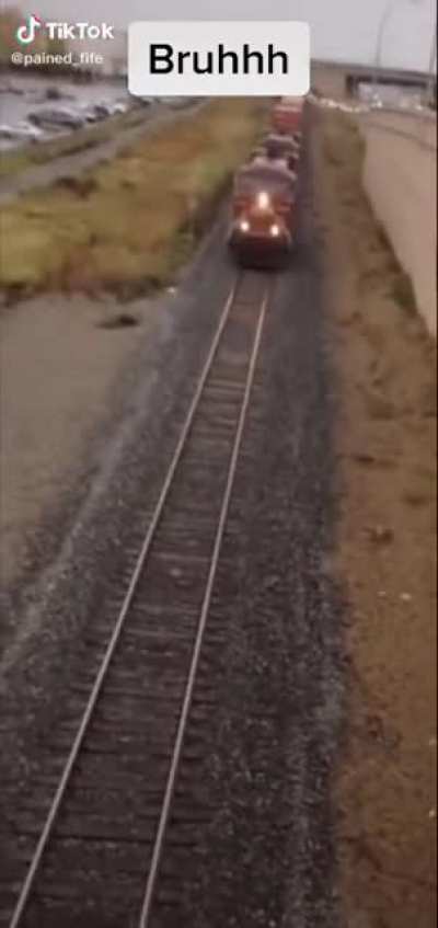 Just some kids and a train