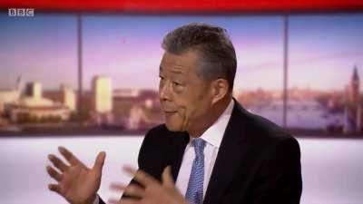 Andrew Marr asks Chinese ambassador to the UK Liu Xiaoming to explain footage from China of handcuffed and blindfolded detained Uyghyurs