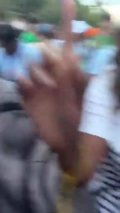 People at WYD in Lisbon upset over a pride flag