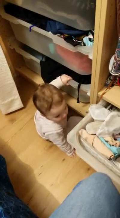 My daughter initiating a barrel roll