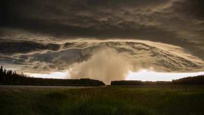 Storm summoning an elemental beast in Alberta, Canada...