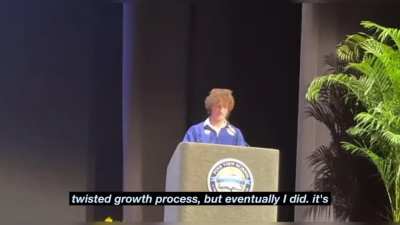 Florida high school class president was told by his school that they would cut his microphone if he said “gay” in his grad speech, so he replaced gay with “having curly hair.”