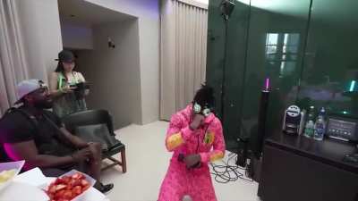 KSI acting up over chocolate grapes