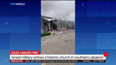 Israeli bombing of St George Church in Lebanon yesterday the oldest orthodox cathedral in South Lebanon also in the same day targeting & murdering 24 year old Lebanese journalist along with her camera man as they were going live and also murdering 80years
