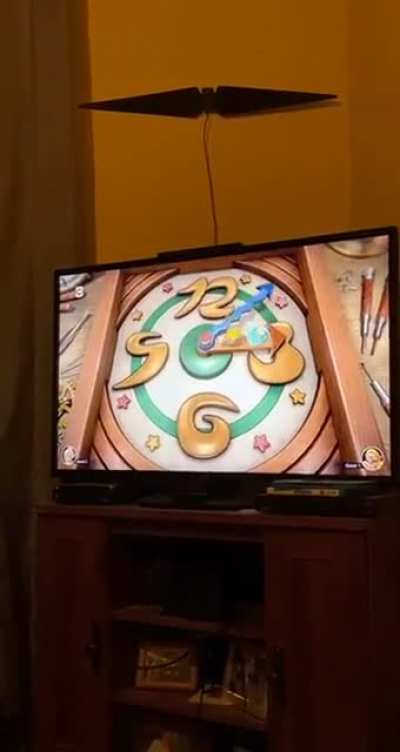 Playing Mario party. Didn’t realize the hand spins the other way!