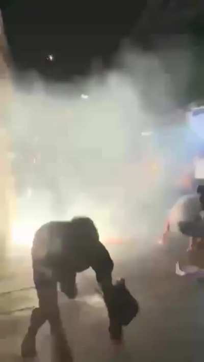 They didn't see it coming. Most probably because of the sparks and smoke.