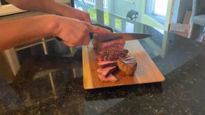 Biggg NY strip, and it cut like butter.