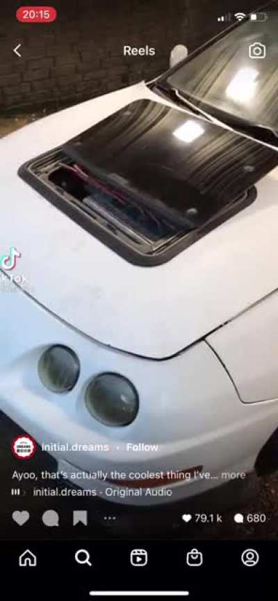 I had to share this: Bonnet sunroof