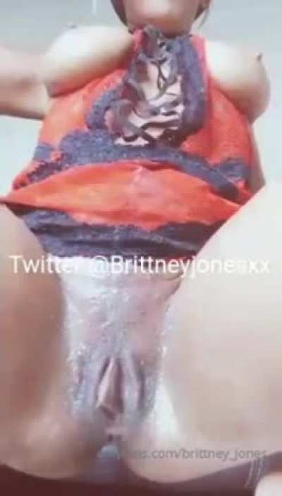 Brittney Jones playing with her holes