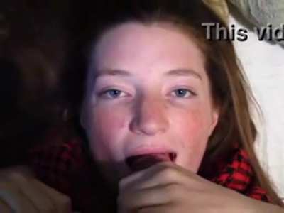 This White Girl's mouth is dedicated to pleasing Arab dicks - La bite de rebeu est sa sucette préférée