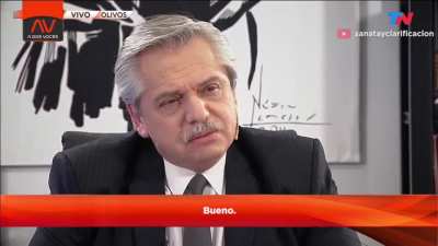 Así se desarrolló esta entrevista en un universo paralelo donde Alberto se hinchó los huevos