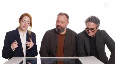 Emma Stone, Yorgos Lanthimos and Mark Ruffalo for Vanity Fair’s Notes on a Scene.