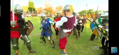 Australian Rugby Player At The Medieval Fayre