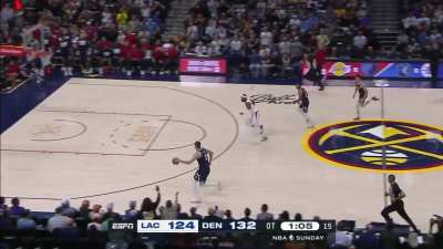 [Highlight] Jokic gets the steal and lobs it up to Bruce Brown to complete the triple double: 40/17/10!
