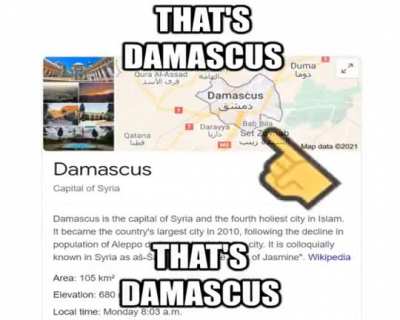 That’s Damascus