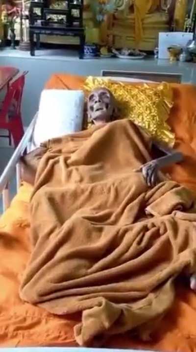 Luang Pho Yai. 109 years old Thai Buddhist monk.