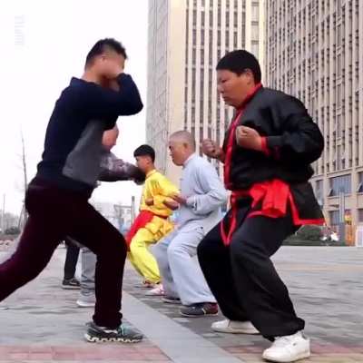 an Iron Balls Kung Fu master feels no pain