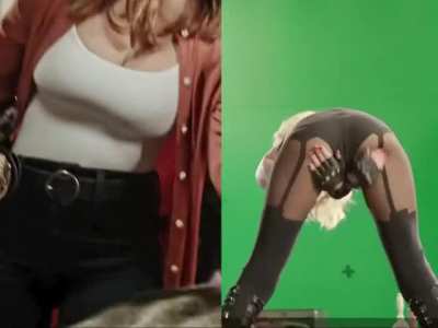 Jessica Alba in a competition of tits vs ass