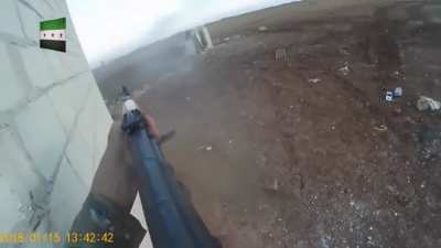 [Modern] FSA (Free Syrian Army) fight SAA (Syrian Arab Army) forces in Al-Tamanah Sub-district in 2016 | Syrian Civil war (Skip to 2:31 for go pro footage of an assualt)