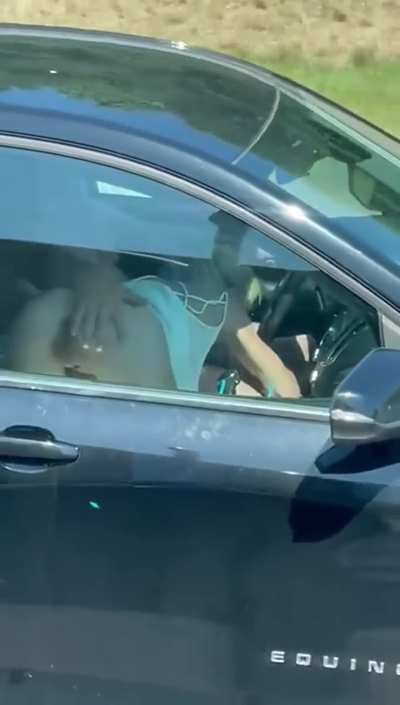 Getting head while driving