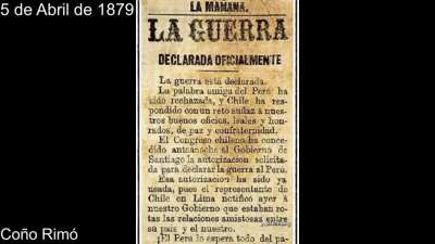 Hoy se cumplen 142 Años del Inicio de la Guerra del Pacifico, y pense en revivir esta joya.