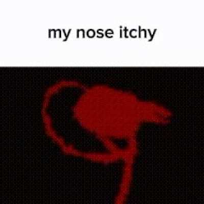 her nose itchy